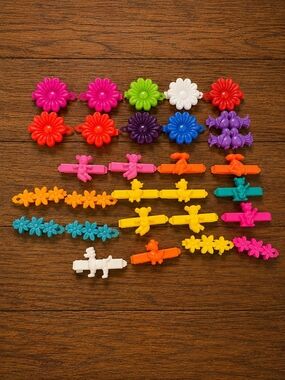 Vintage Goody Assorted Colorful Kids Barettes Hair Clips Flowers Animals Lot 29